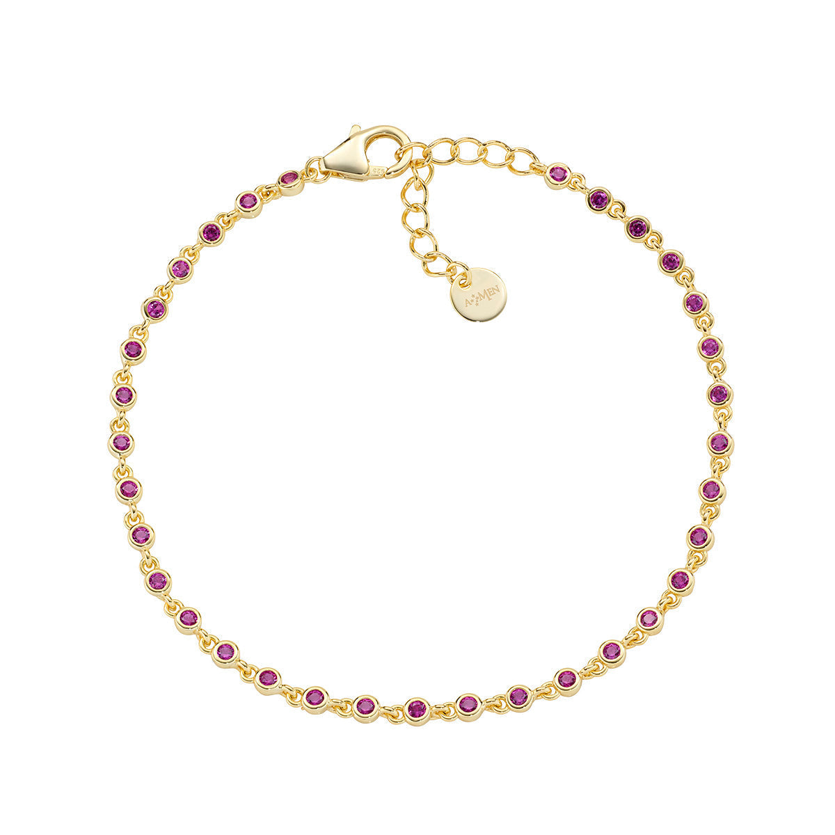 Bracciale Joy in lega Amen con Zirconi Rossi
