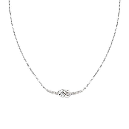 Collana Nodo d'Amore in Ottone con Zirconi