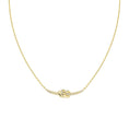 Carica l'immagine nel visualizzatore della galleria, Collana Nodo d'Amore in Ottone Dorato con Zirconi

