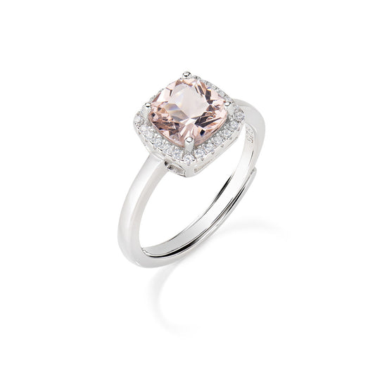 Anello Lady Regolabile con Morganite Taglio Radiant
