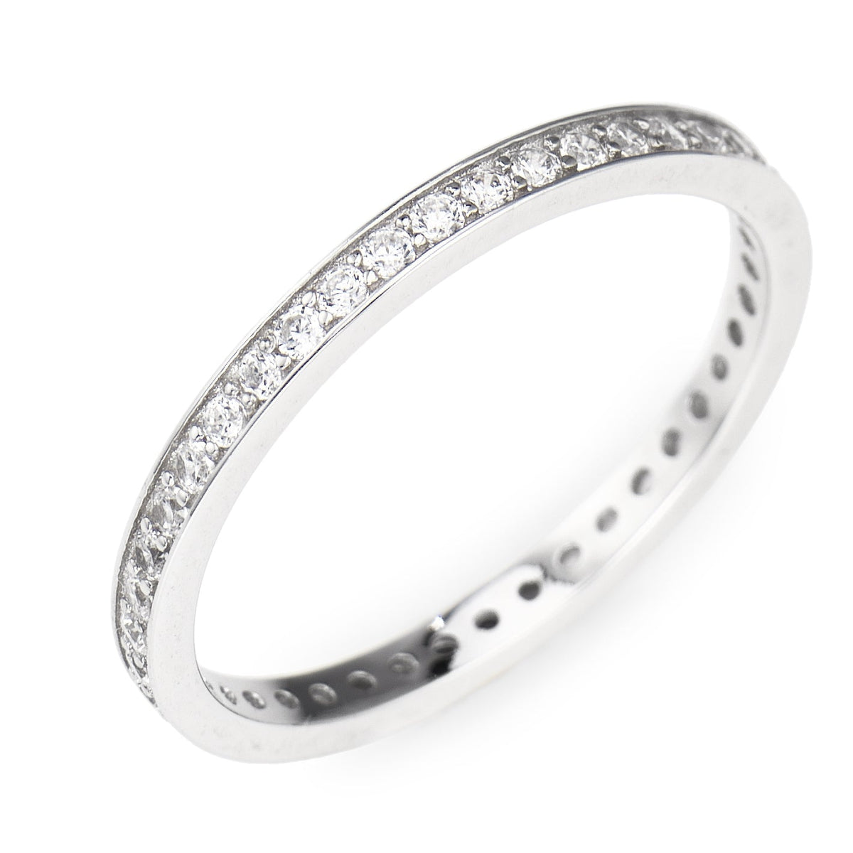 Anello Eternity Incastonatura a Binario