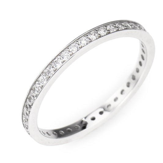 Anello Eternity Incastonatura a Binario
