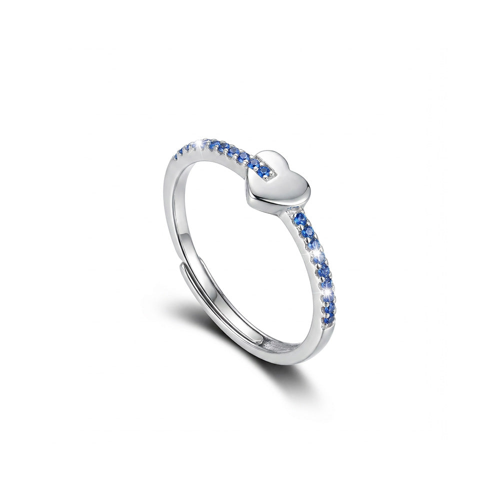 Anello a cuore Blu Flash