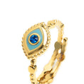 Carica l'immagine nel visualizzatore della galleria, Anello con occhio con zircone blu
