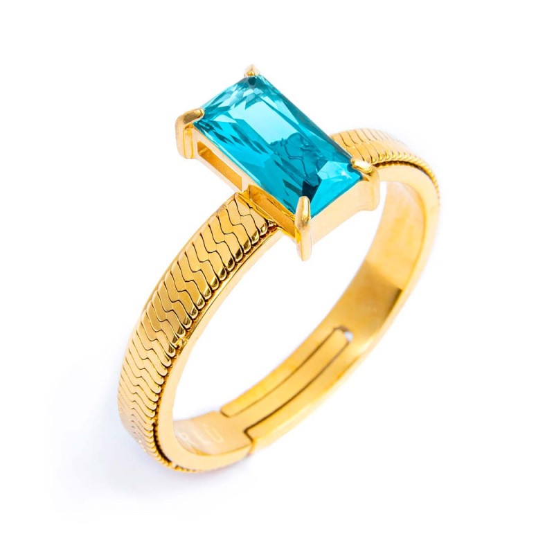 Anello con zircone baguette - Desidero