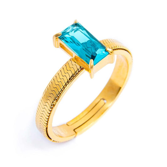 Anello con zircone baguette - Desidero