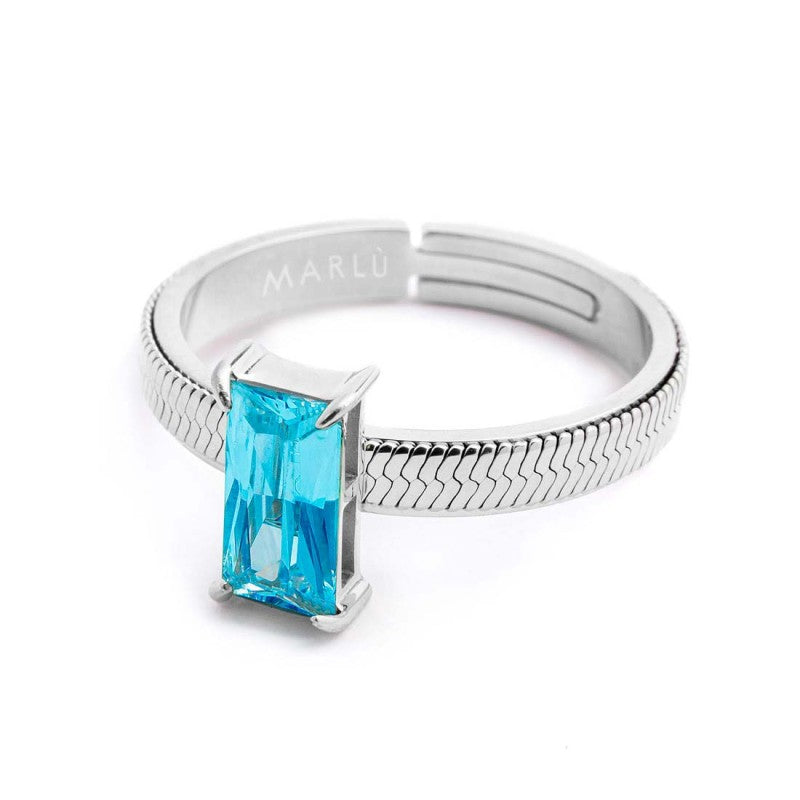 Anello con zircone baguette - Desidero