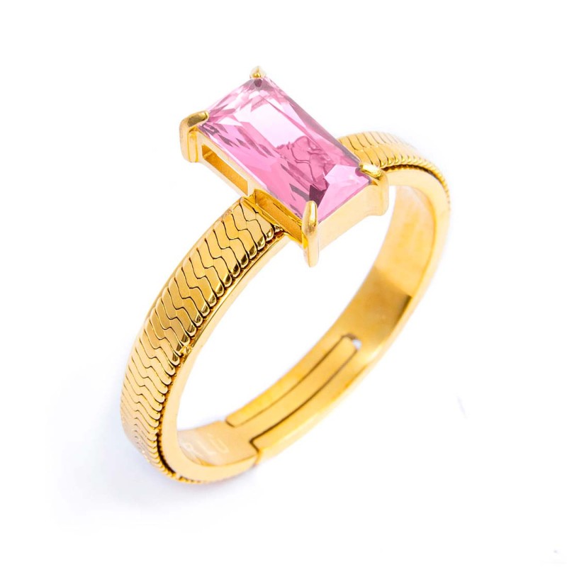 Anello con zircone baguette - Desidero