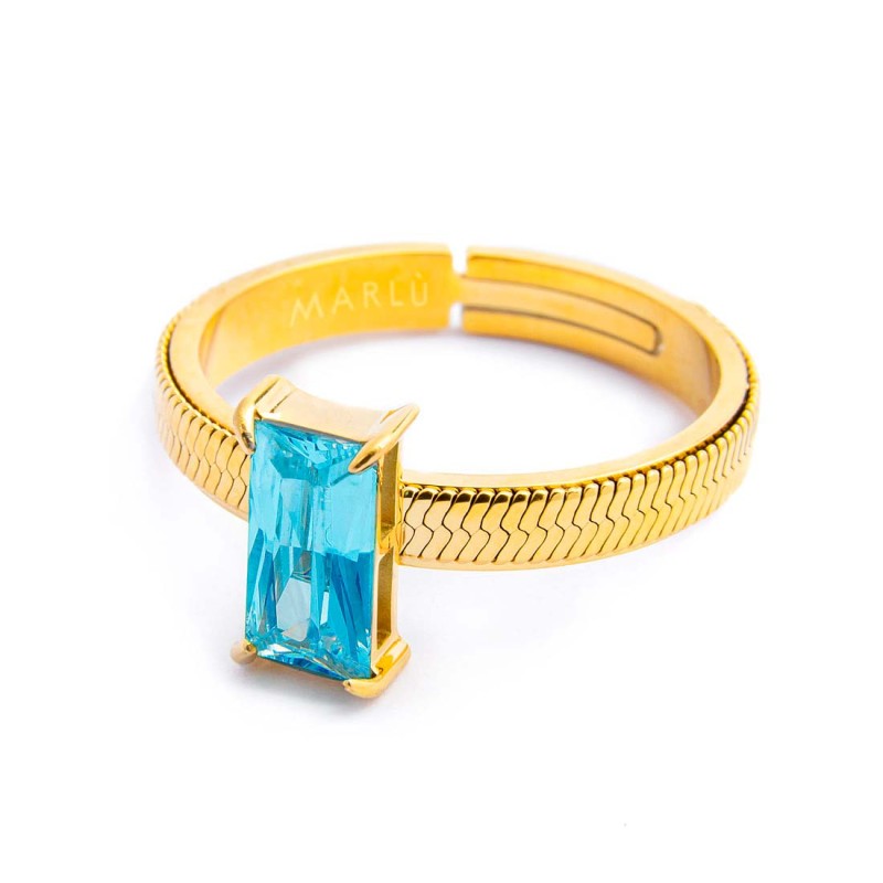 Anello con zircone baguette - Desidero