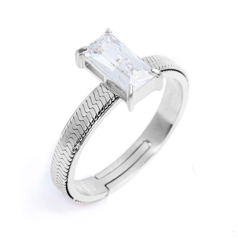 Anello con zircone baguette - Desidero