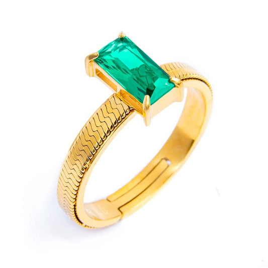 Anello con zircone baguette - Desidero