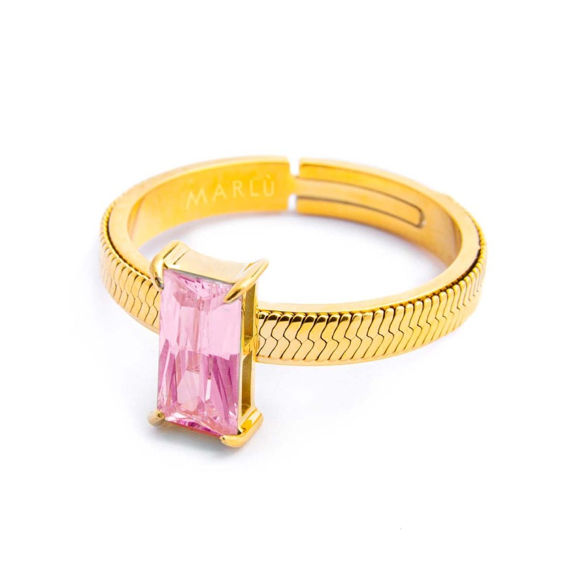 Anello con zircone baguette - Desidero