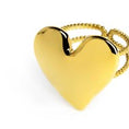 Carica l'immagine nel visualizzatore della galleria, Anello doppia fascia con cuore irregolare martellato
