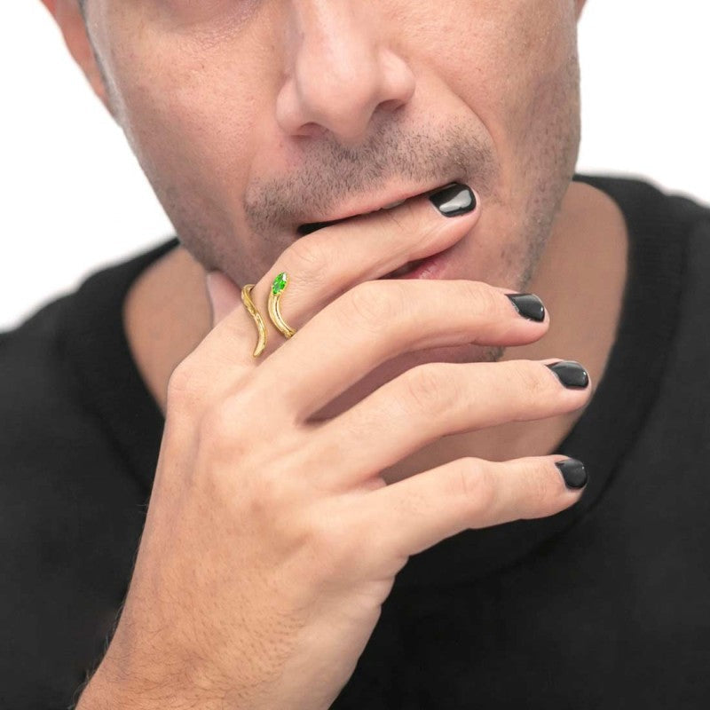 Anello serpente con zircone - Desidero