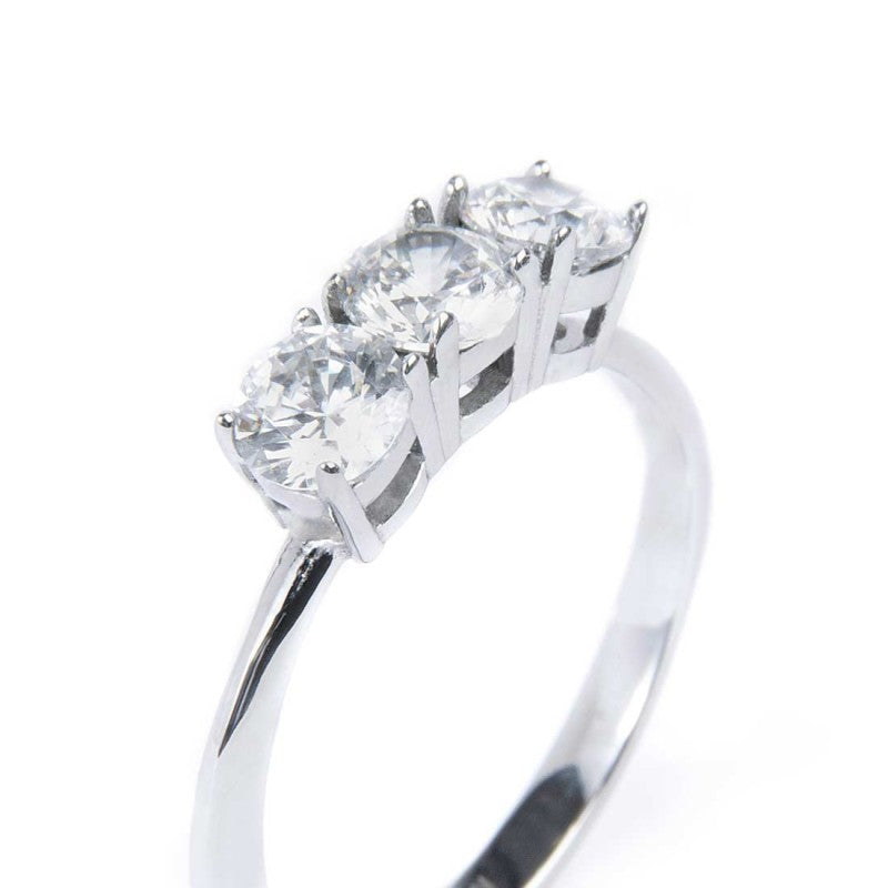 Anello trilogy con zircone 4.25mm