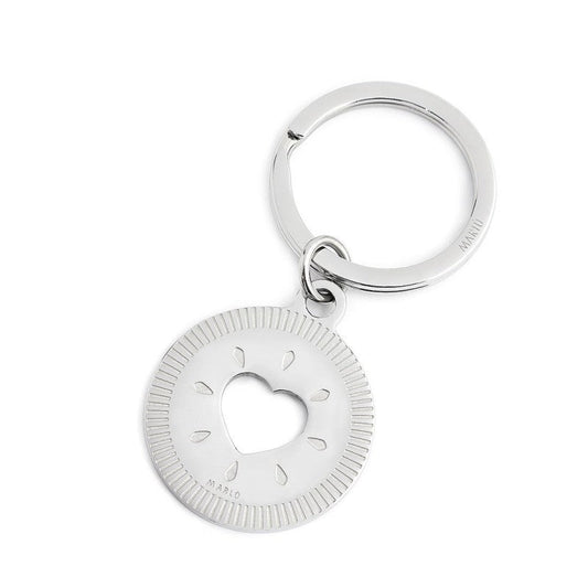 12pc022 Portachiavi con pendente grazie di cuore