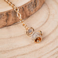 Carica l'immagine nel visualizzatore della galleria, BRACCIALE MORBIDO A CATENA CON CAMPANELLA CON STRASS
