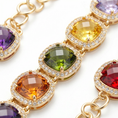 Carica l'immagine nel visualizzatore della galleria, BRACCIALE MORBIDO CON PIETRE QUADRATE COLORATE
