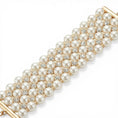 Carica l'immagine nel visualizzatore della galleria, BRACCIALE SEMI RIGIDO CON PERLE E STRASS
