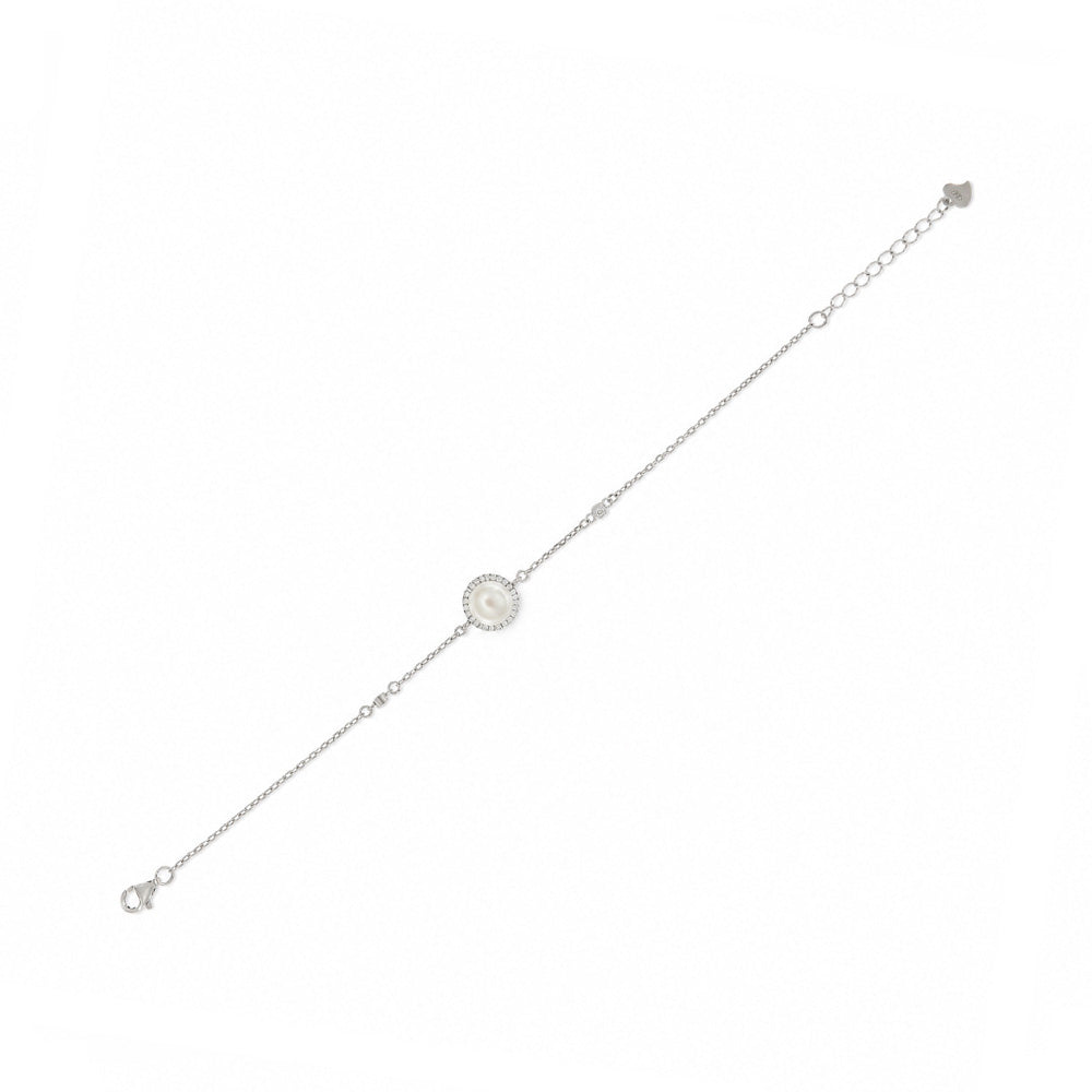 BRACCIALE RODIATO BIANCO E CRYS