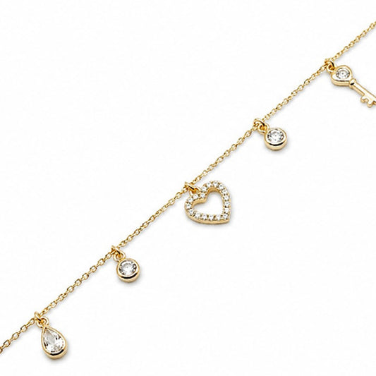 BRACCIALE DORATO CRYSTAL CM 19