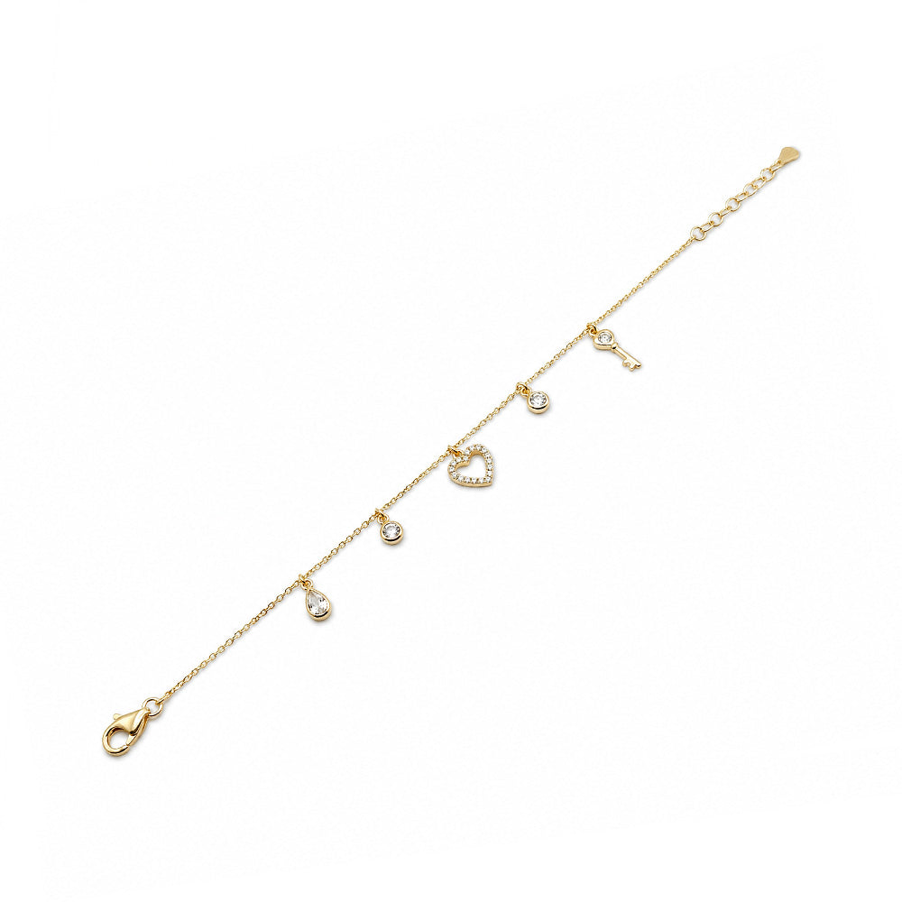 BRACCIALE DORATO CRYSTAL CM 19