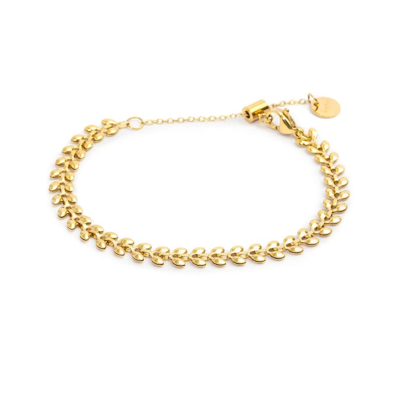 Bracciale catena a foglia chevron