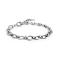 Carica l'immagine nel visualizzatore della galleria, Bracciale catena a maglie larghe texturizzate al centro moschettone ad anello
