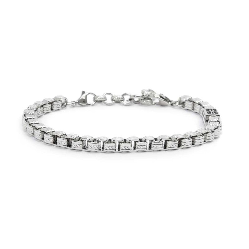 Bracciale catena box con trama - Desidero