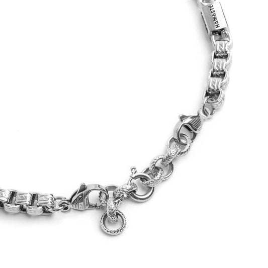 Bracciale catena box con trama - Desidero