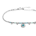 Carica l'immagine nel visualizzatore della galleria, Bracciale catena chicco di riso con sole pendente
