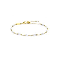 Bracciale catena con perle irregolari