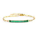 Carica l'immagine nel visualizzatore della galleria, Bracciale catena con tennis cristalli baguette centrali - Desidero
