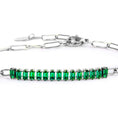Carica l'immagine nel visualizzatore della galleria, Bracciale catena con tennis cristalli baguette centrali - Desidero
