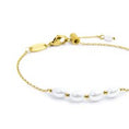 Carica l'immagine nel visualizzatore della galleria, Bracciale catena cross con perle ovali

