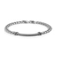 Carica l'immagine nel visualizzatore della galleria, Bracciale catena cuban e catena snake piatta centrale con trama puntinata
