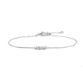 Carica l'immagine nel visualizzatore della galleria, Bracciale catena cutting cross con tre zirconi 3.5mm centrali
