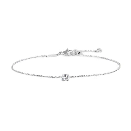Bracciale catena cutting cross zircone 4,25mm centrale