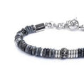 Carica l'immagine nel visualizzatore della galleria, Bracciale catena dischetti in pietra e acciaio

