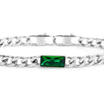 Carica l'immagine nel visualizzatore della galleria, Bracciale catena grumetta con cristallo baguette centrale - Desidero
