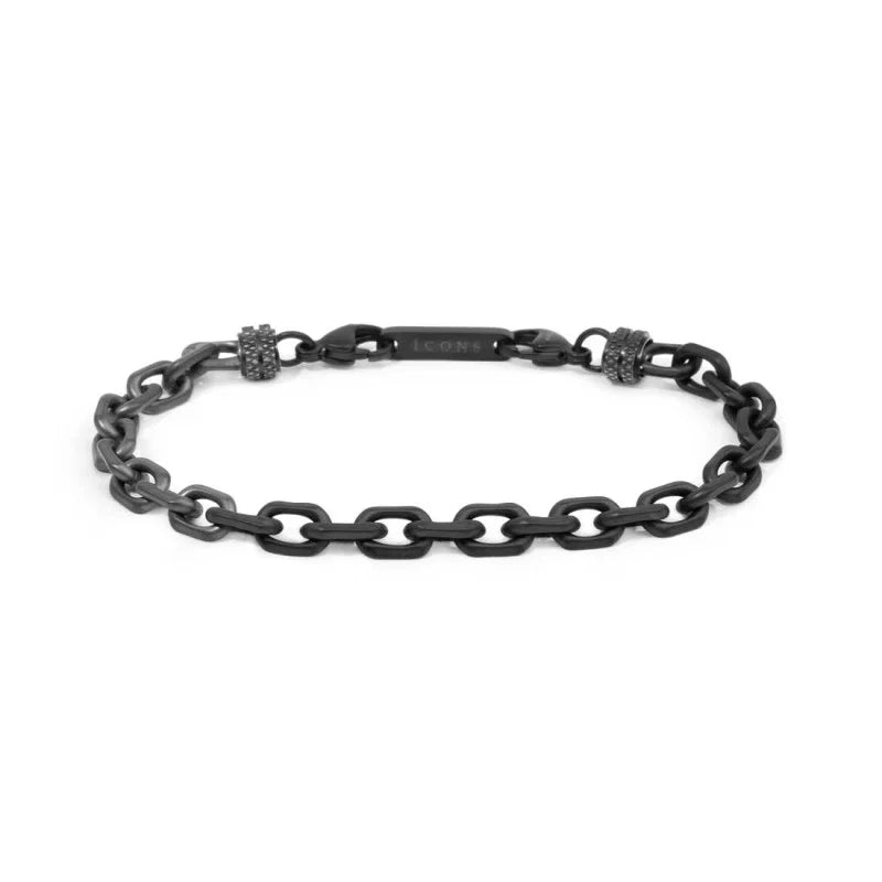 BRACCIALE CATENA OVALE SFACCETTATA