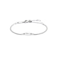 Carica l'immagine nel visualizzatore della galleria, Bracciale catena snake con perla ovale centrale
