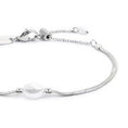Carica l'immagine nel visualizzatore della galleria, Bracciale catena snake con perla ovale centrale

