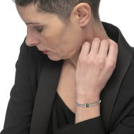Bracciale catena snake con sfera centrale