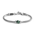 Carica l'immagine nel visualizzatore della galleria, Bracciale catena snake con sfera centrale
