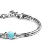 Bracciale catena snake con sfera centrale