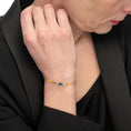Carica l'immagine nel visualizzatore della galleria, Bracciale catena snake con zircone baguette - Desidero
