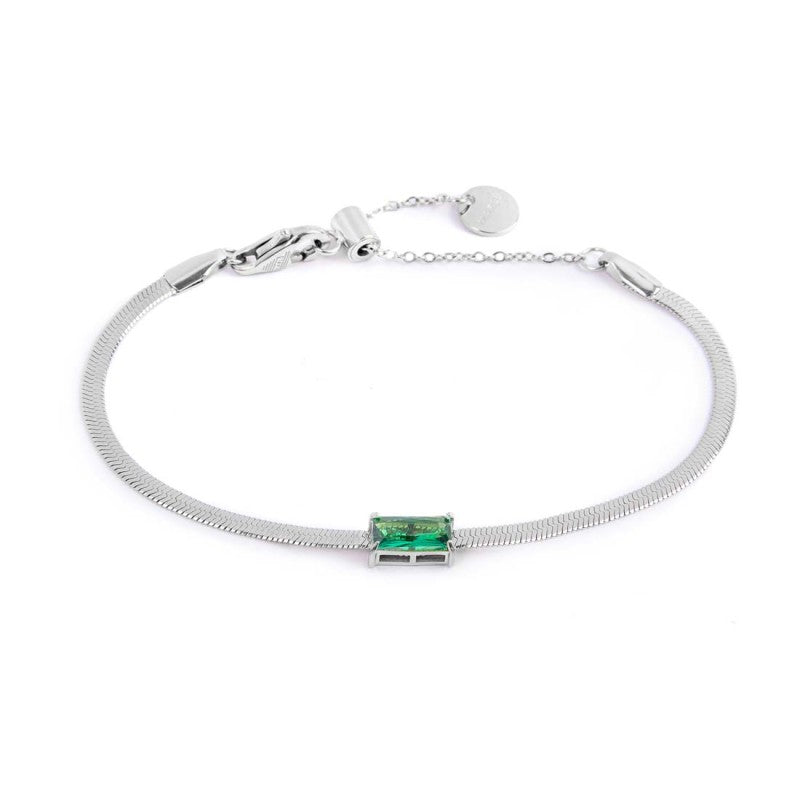 Bracciale catena snake con zircone baguette - Desidero