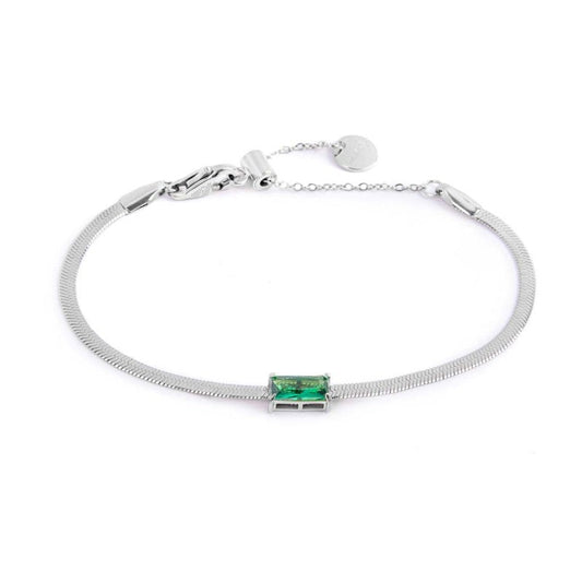 Bracciale catena snake con zircone baguette - Desidero