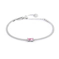 Carica l'immagine nel visualizzatore della galleria, Bracciale catena snake con zircone baguette - Desidero
